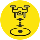 One-key takeoff and landing icon