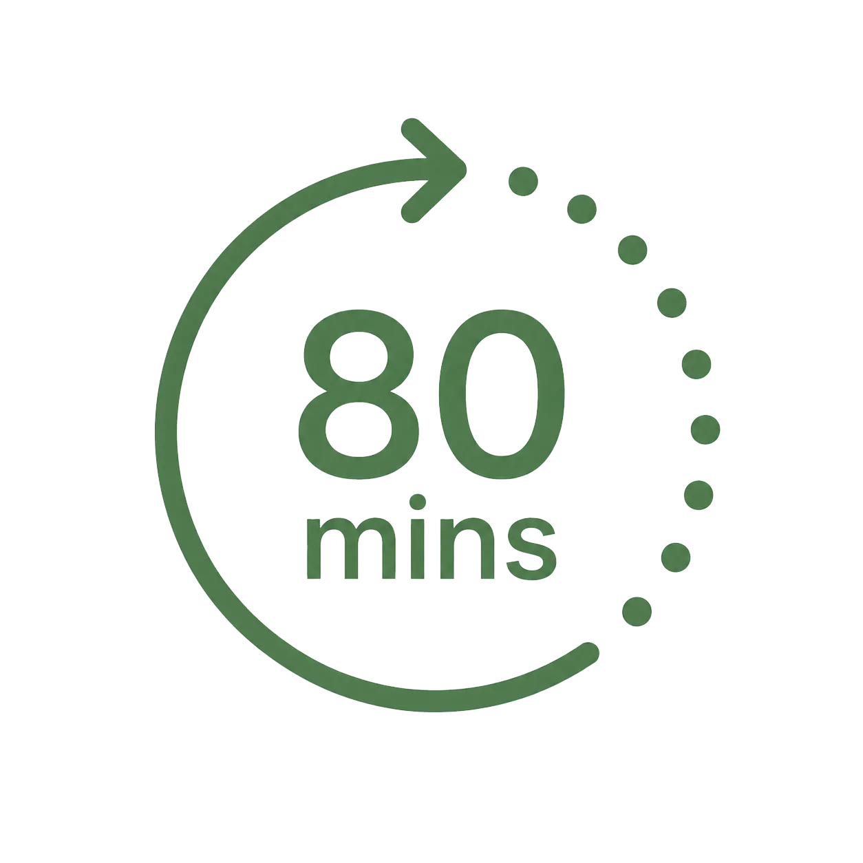 HS600D 80 minutes total flight time icon